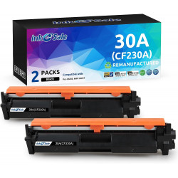 INK E-SALE New Compatible HP 30A CF230A  ( With Chip ) Black Toner Cartridge - 2 Packs